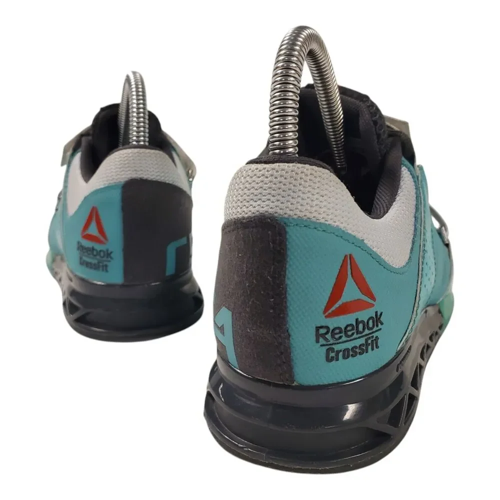 REEBOK Shoes CF74 Womens Size 7 Blue Black CROSSFIT U-FORM Weightlifting M40708